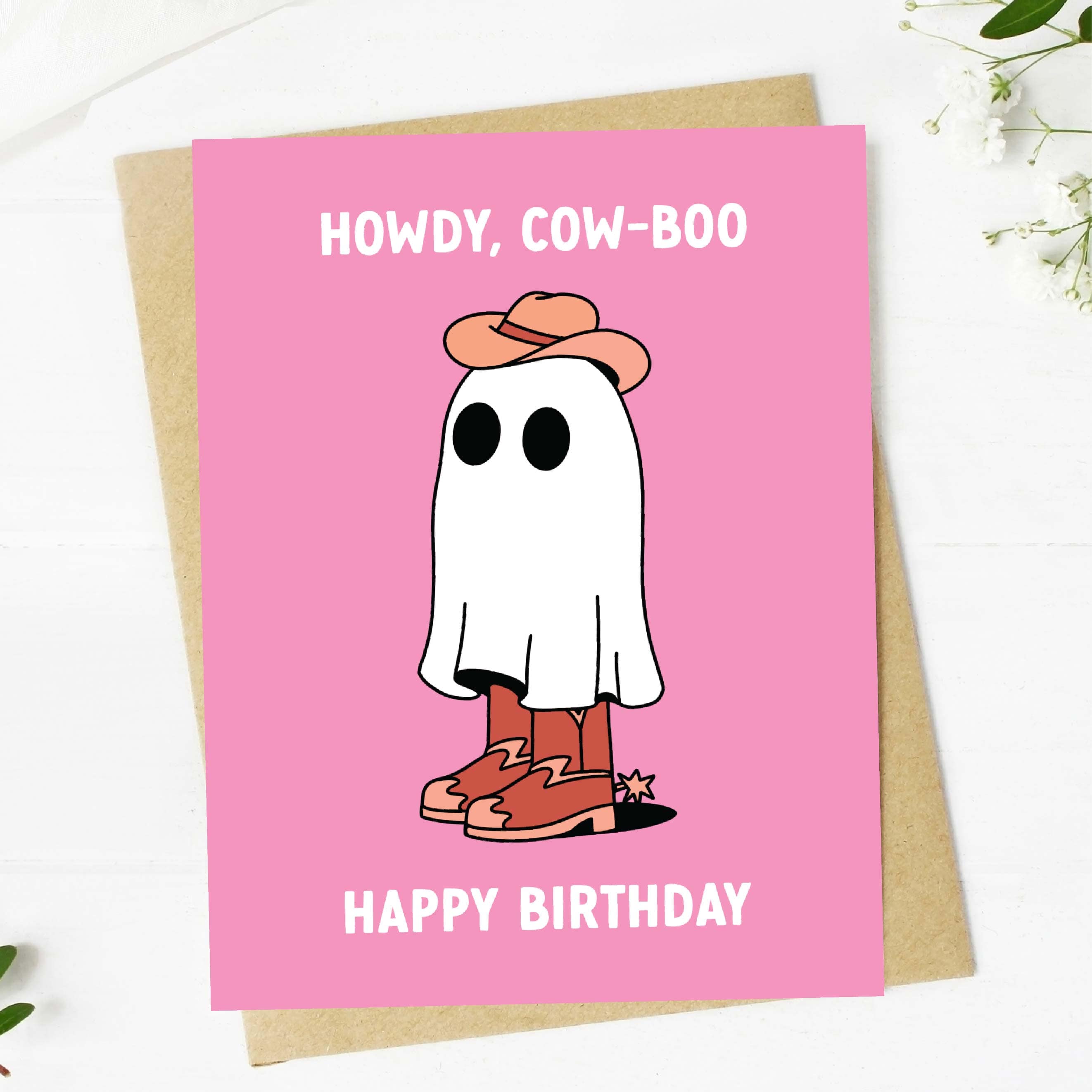  Howdy, Cow-Boo Happy Birthday Halloween Card、mySite、ghnorth