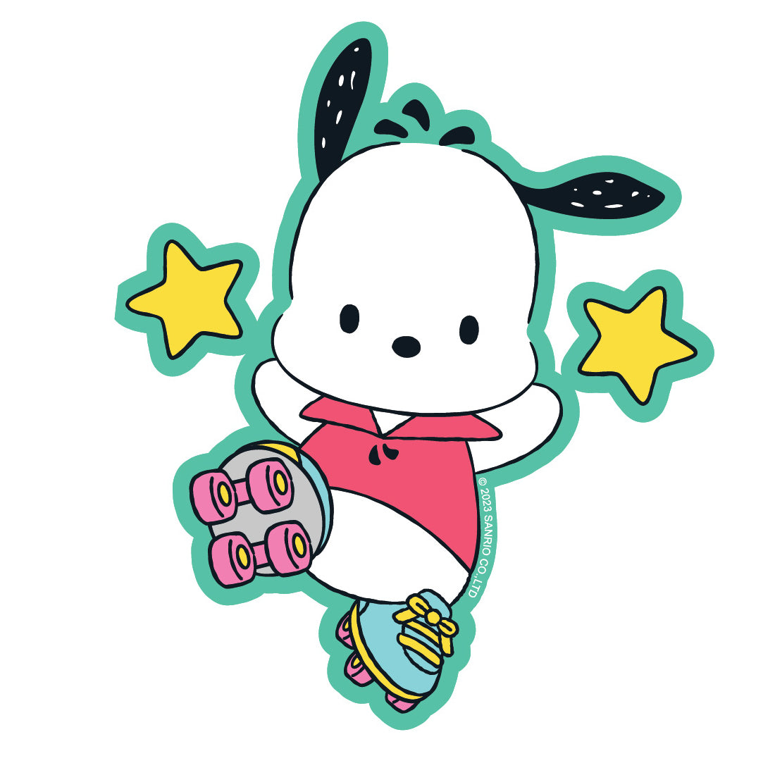  Pochacco Roller Skate Vinyl Sticker Decal、mySite、ghnorth