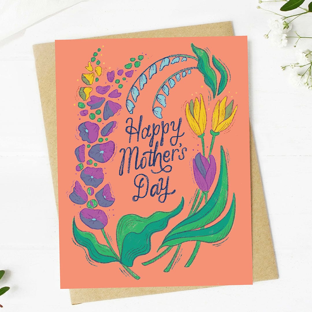  Happy Mother's Day Florals Orange Card、mySite、ghnorth