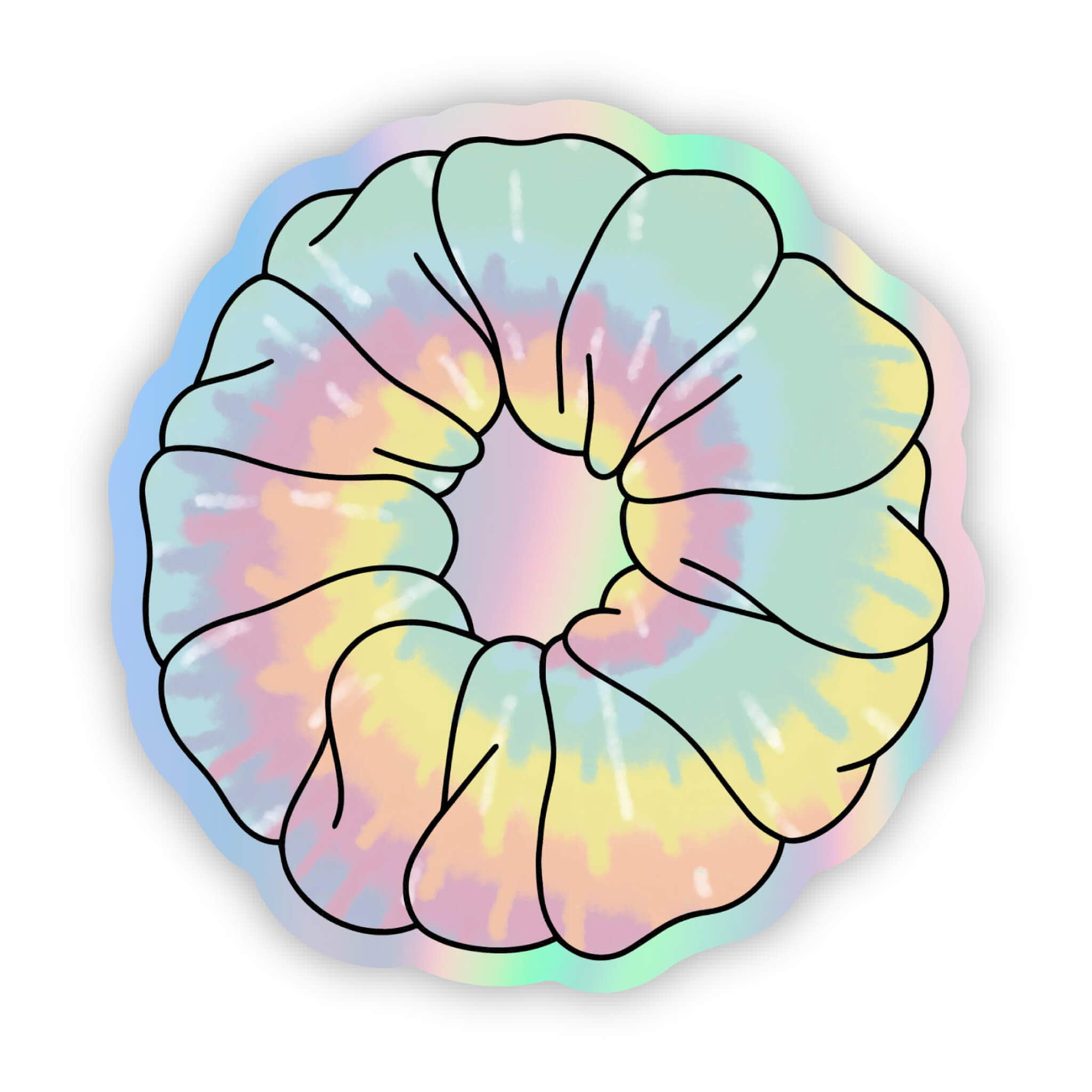  Holographic Tie Dye Scruntchie Sticker、mySite、elrpsem3k