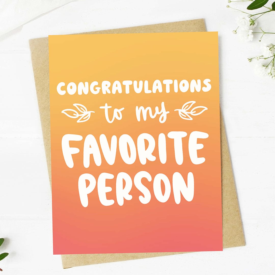  Congratulations to my favorite person Congratulations Card、mySite、ghnorth