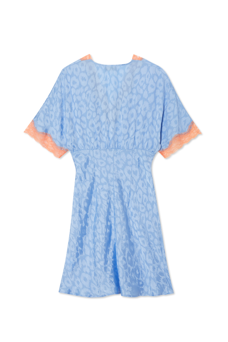 Blue Jacquard Mini Thea Dress Petite、mySite、solidvoid