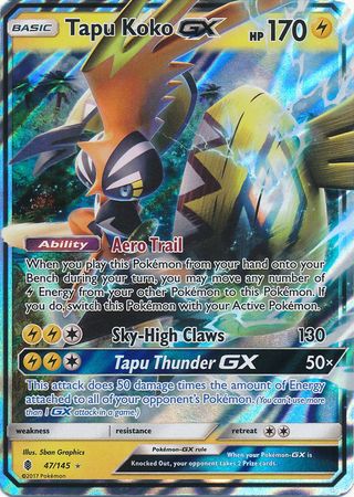 Tapu Koko GX (47/145) (Jumbo Card) Sun & Moon: Guardians Rising、mySite、waistdrama
