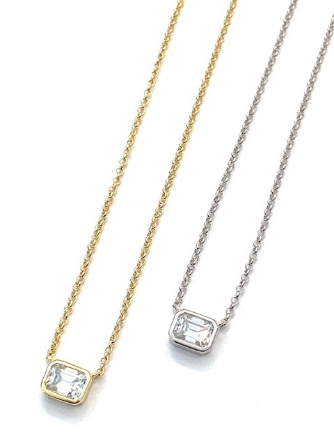 Sconset Flair Studio Moissanite Diamond Necklace, Available in 2 Colors、mySite、noshort
