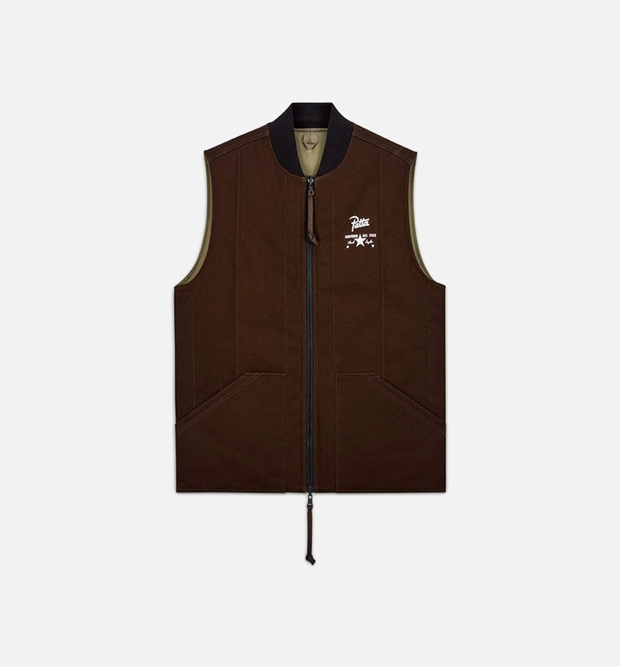 Patta Four Leaf Clover Utility Reversible Mens Vest - Brown、mySite、dreamappss