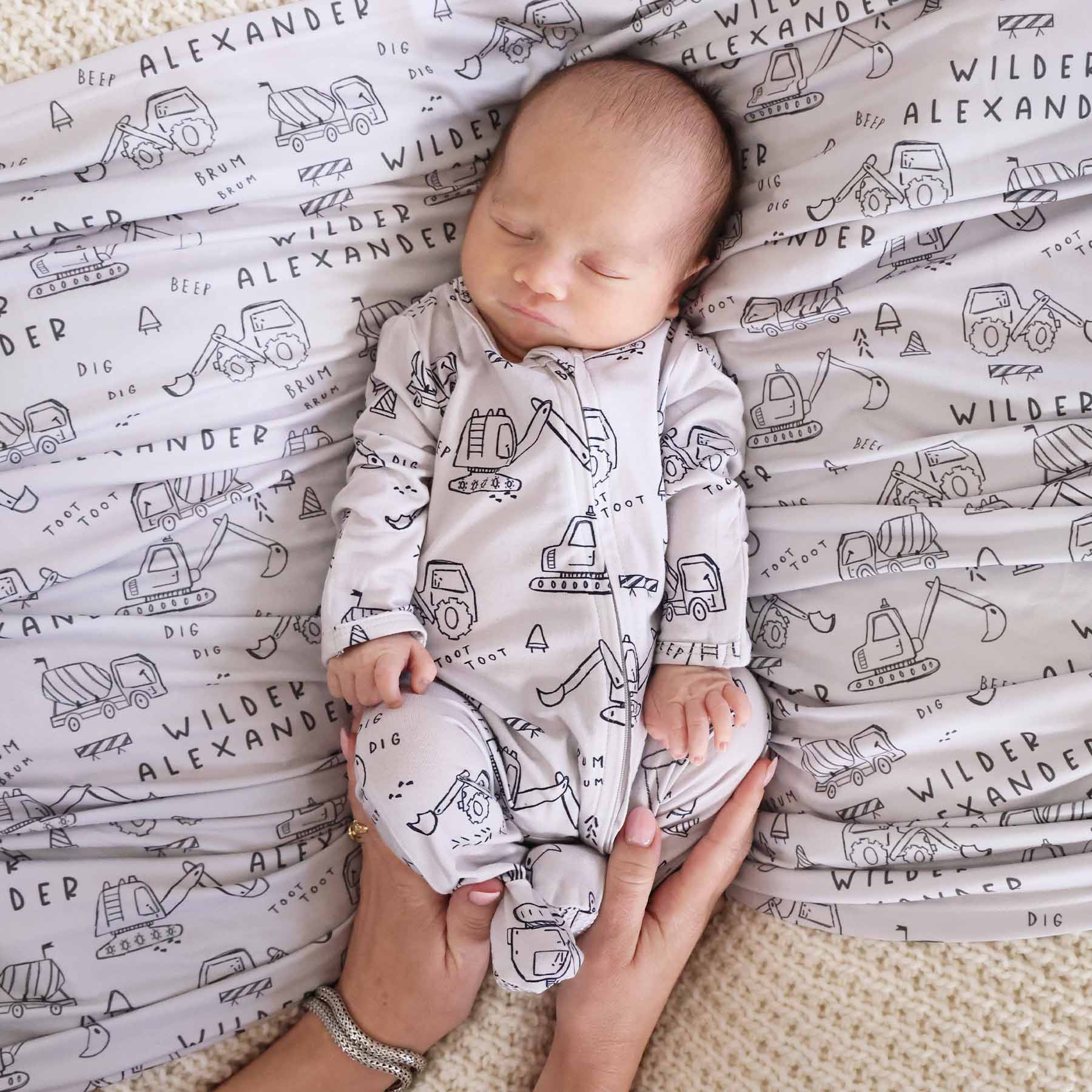  Doodle Dozers Personalized Swaddle Blanket、mySite、layawaytickets