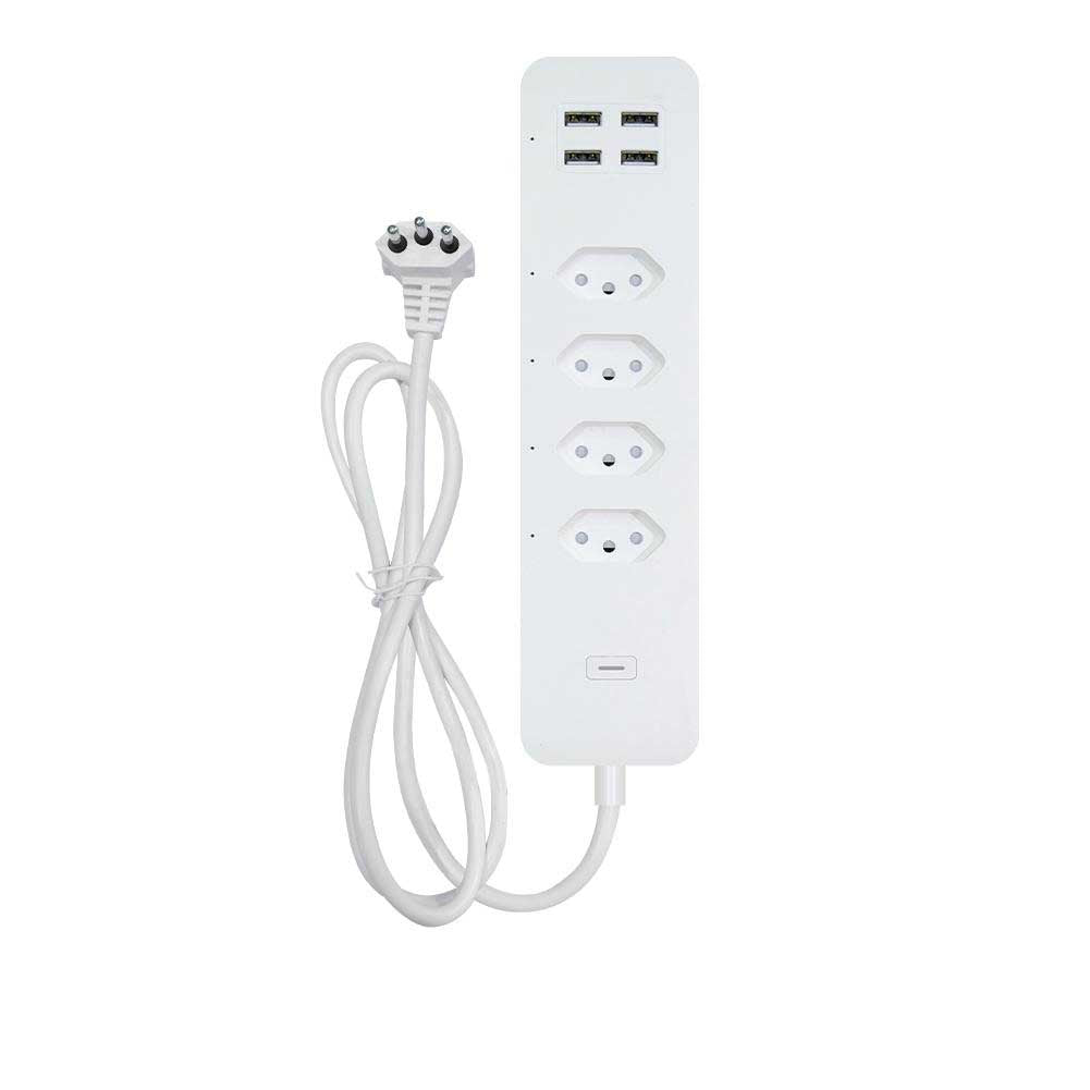 WiFi Smart Power Strip Surge Protector 4 Plug Outlets Electric Socket with USB/Type C Brazil Version、mySite、fannypackpong