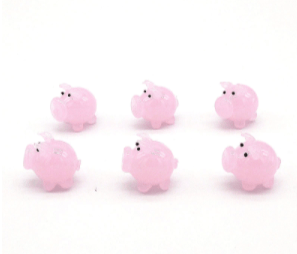 Murano Glass Handblown Piggy Assortment、mySite、g9winljtr