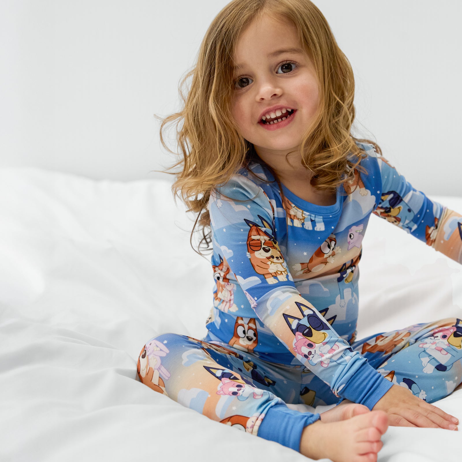 Bluey Blue Sleepytime Two-Piece Long Sleeve & Pants Pajama Set、mySite、layawaytickets