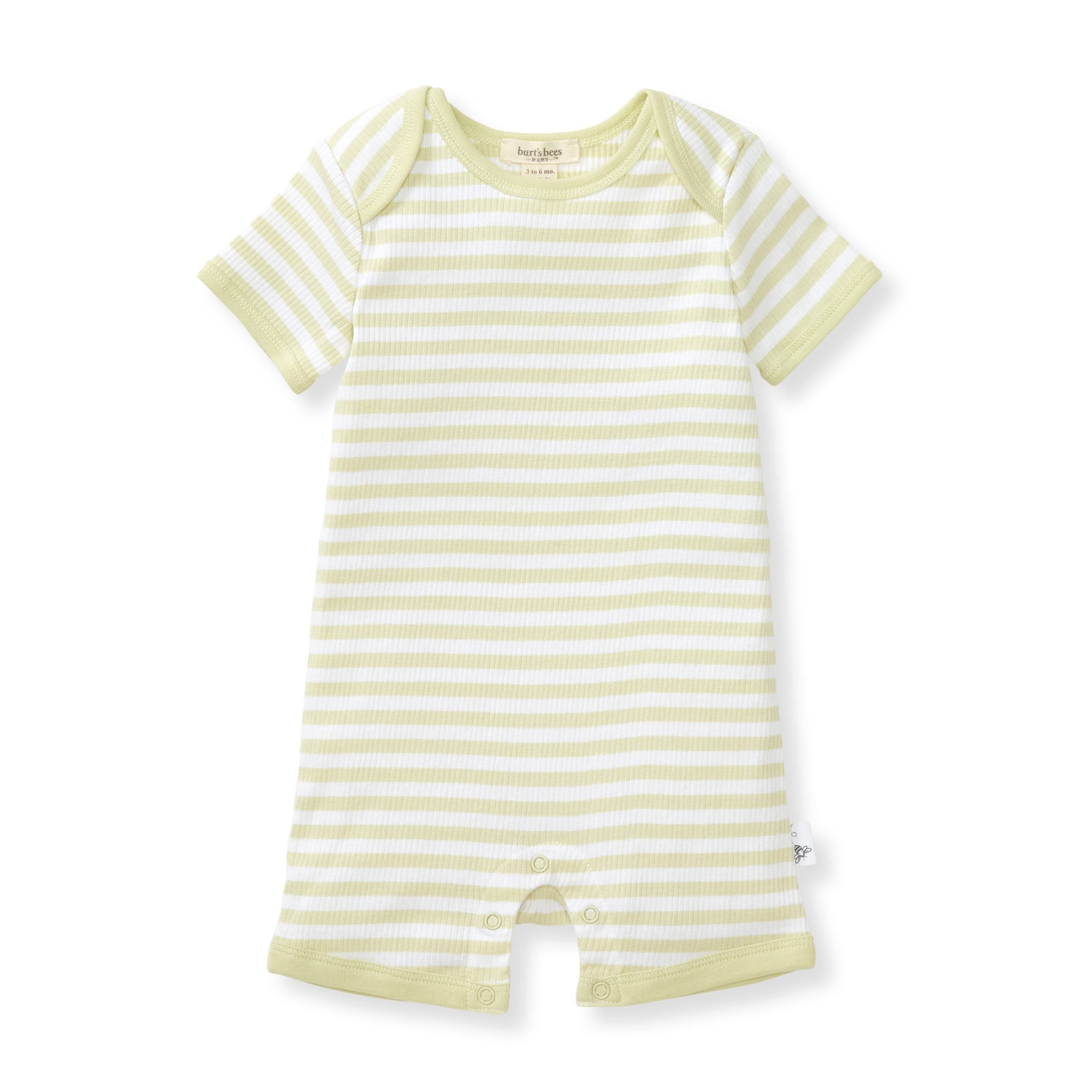  Rib Stripe Organic Cotton Baby Romper、mySite、layawaytickets