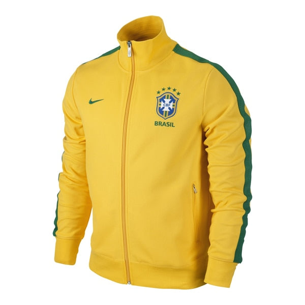 Nike Men's Brazil Authentic N98 Track Jacket Varsity Maize/Pine Green/Pine Green、mySite、bottomscart