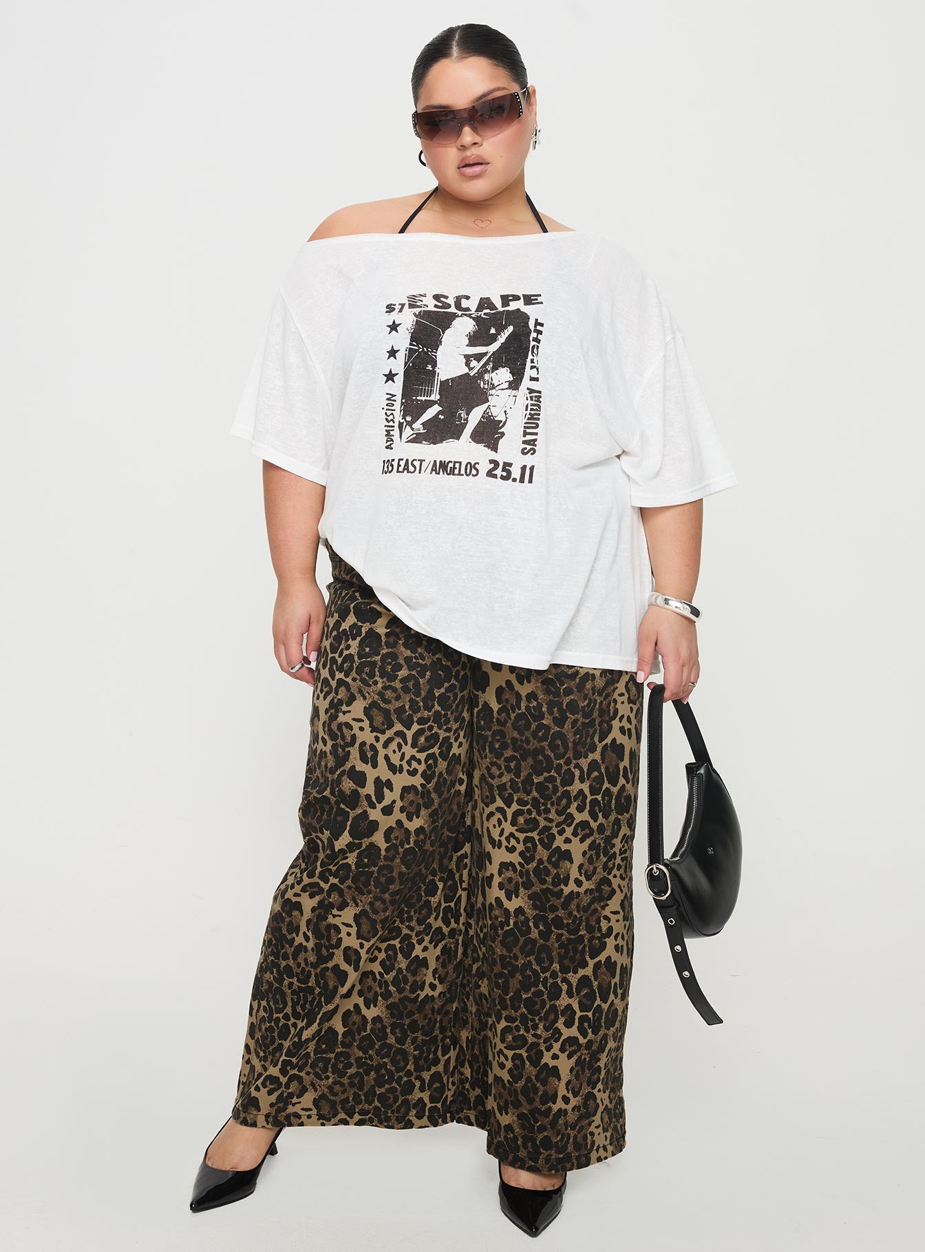 Kippa Off The Shoulder Tee White Curve、mySite、solidvoid