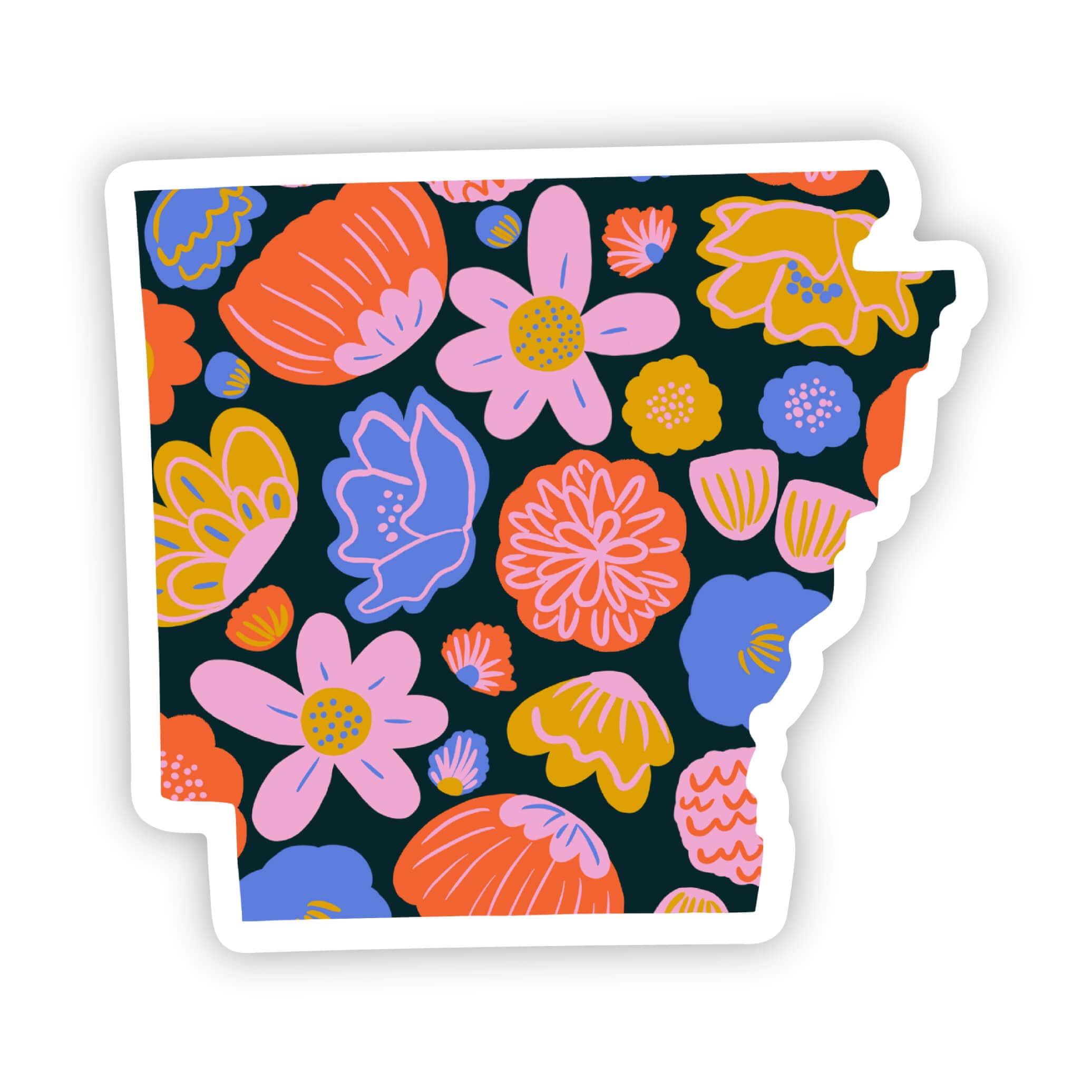  Arkansas Sticker - Colorful Flower、mySite、ghnorth