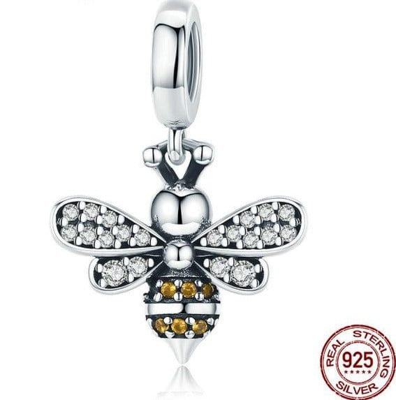 Honey Bee Charms Sterling Silver-Pandora Style、mySite、g9winljtr