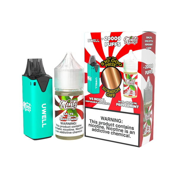 Uwell V6 Pod Kit + Mints Salt 30mL Bundle、mySite、zt4zffjzw