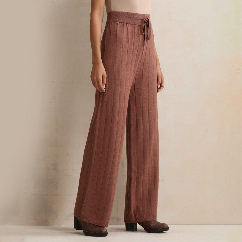 Woolen Solid Flared Pant For Women | Peach、mySite、camillekostekn