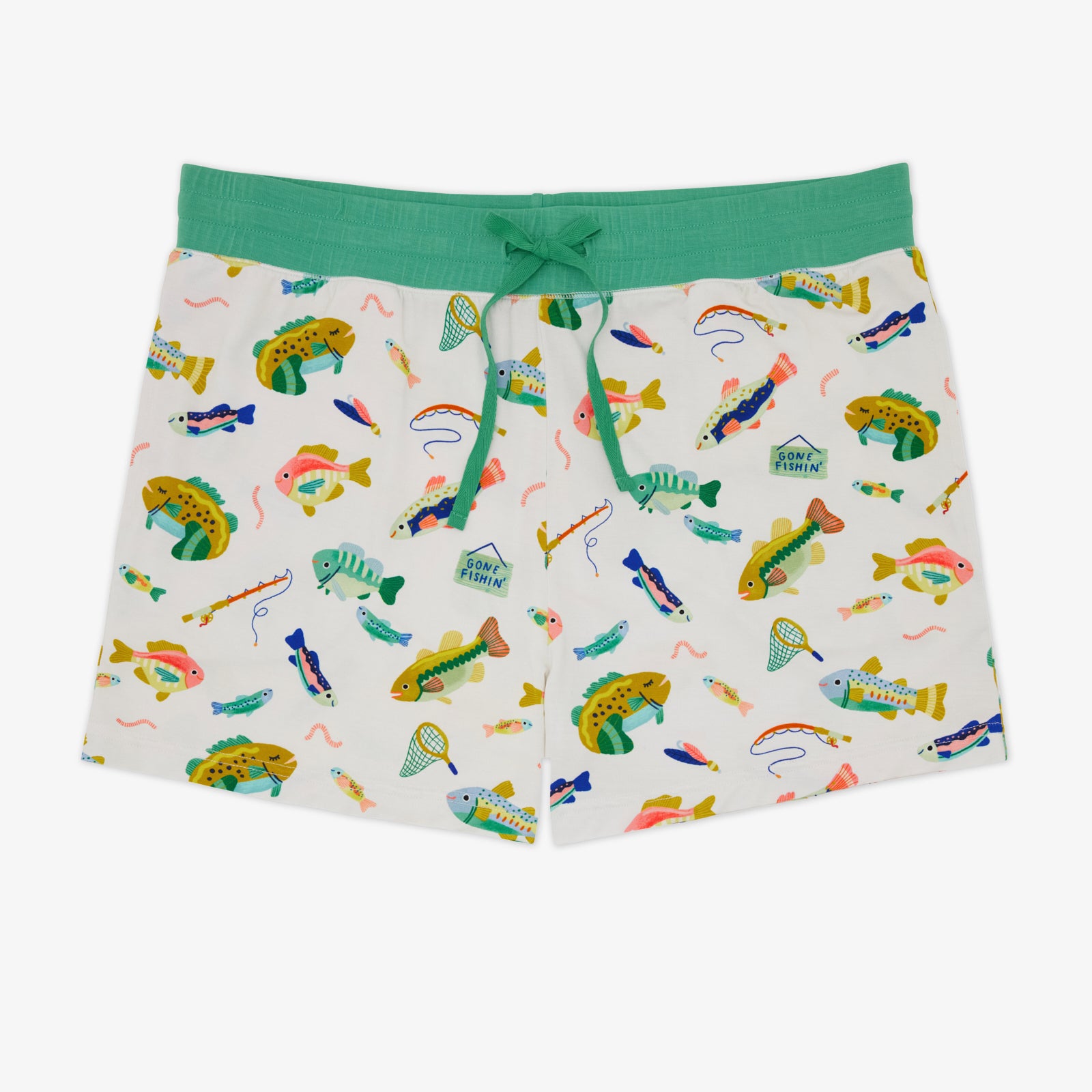 Gone Fishin' Women's Pajama Shorts、mySite、g9winljtr