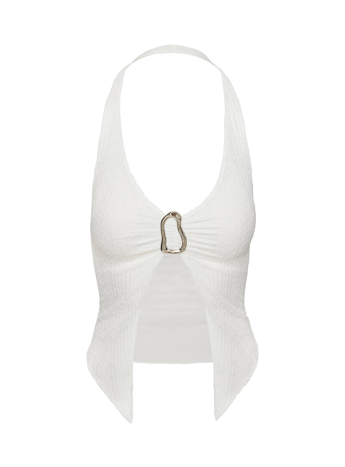 Moderna Halter Lace Top White、mySite、solidvoid