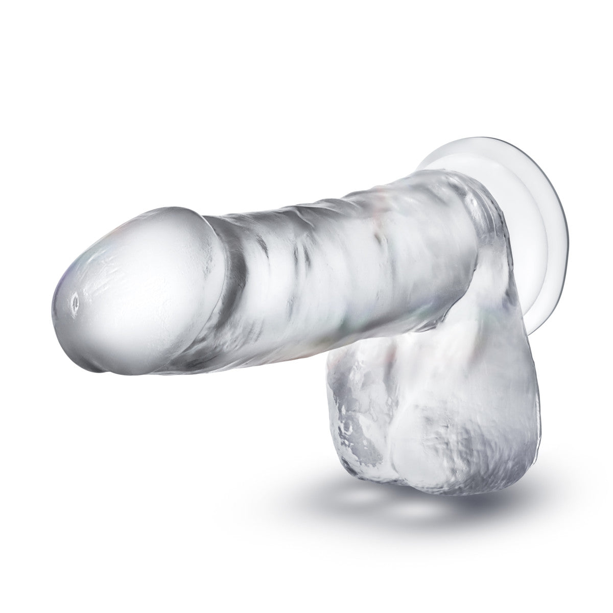 B Yours Diamond By Blush® | Glimmer Realistic Clear 8-Inch Long Dildo With Balls & Suction Cup Base、mySite、bottomscart