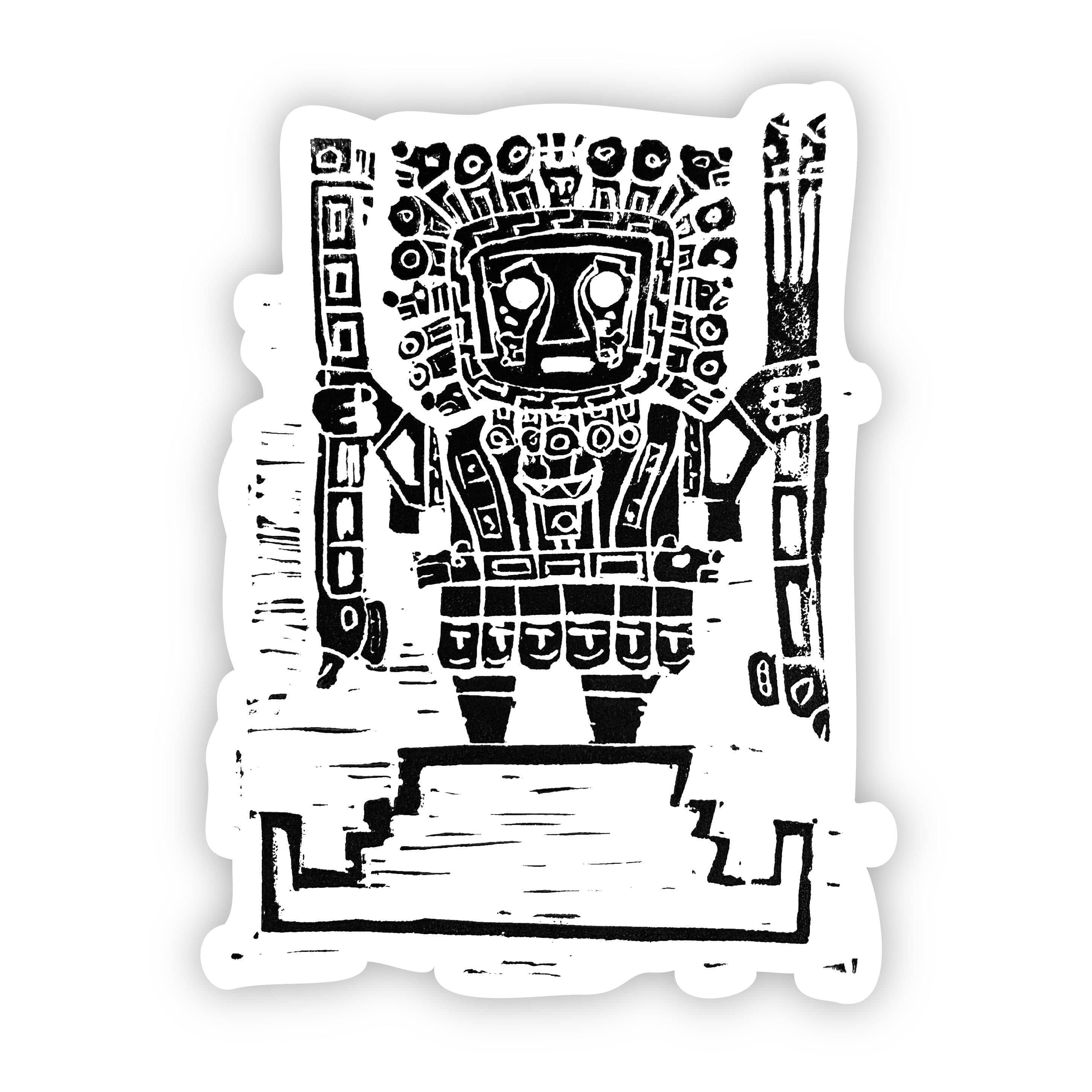  Incan Sticker (Black and White)、mySite、elrpsem3k
