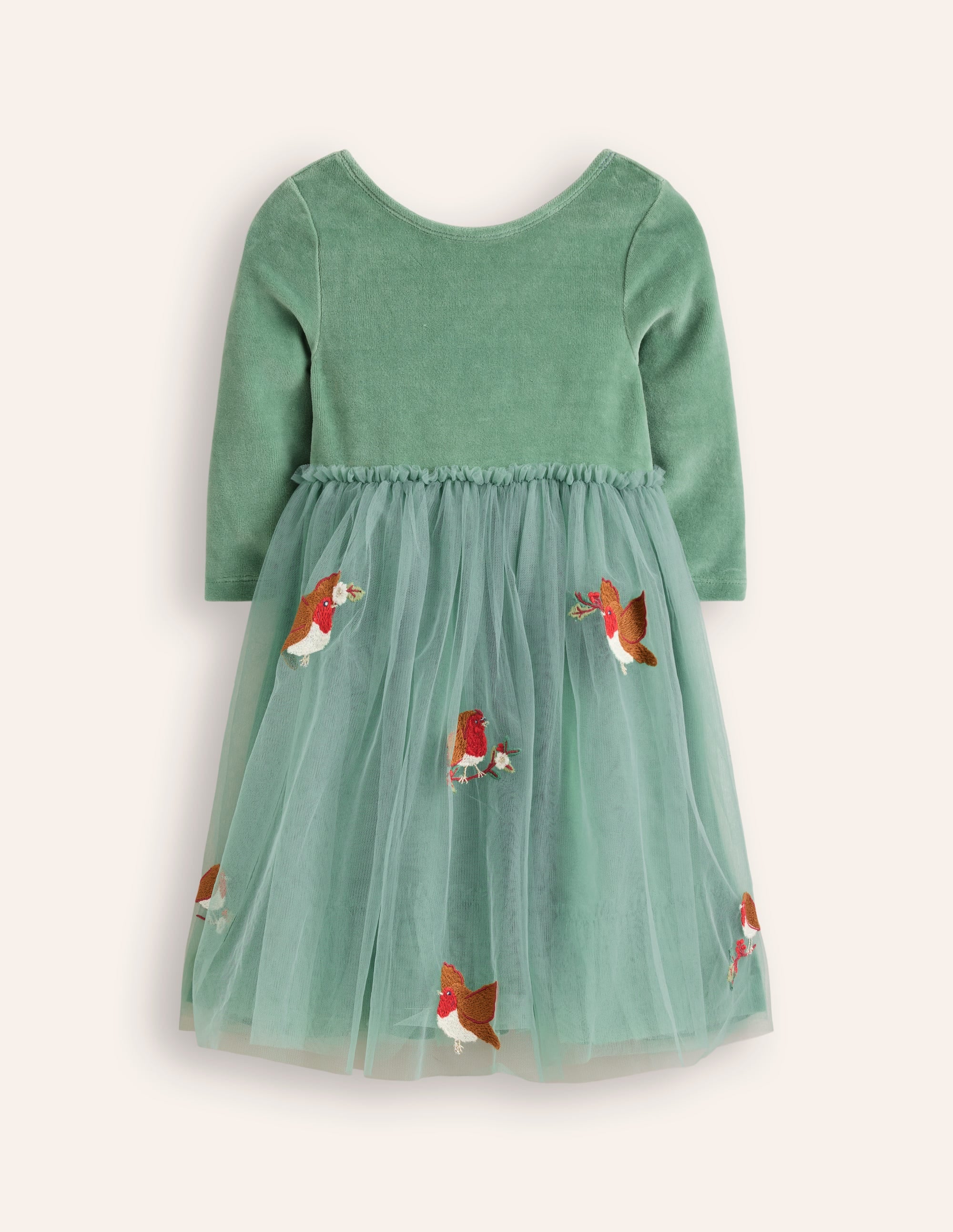  Velvet Tulle Appliqué Dress-Eucalyptus Robins、mySite、ashleygrahame