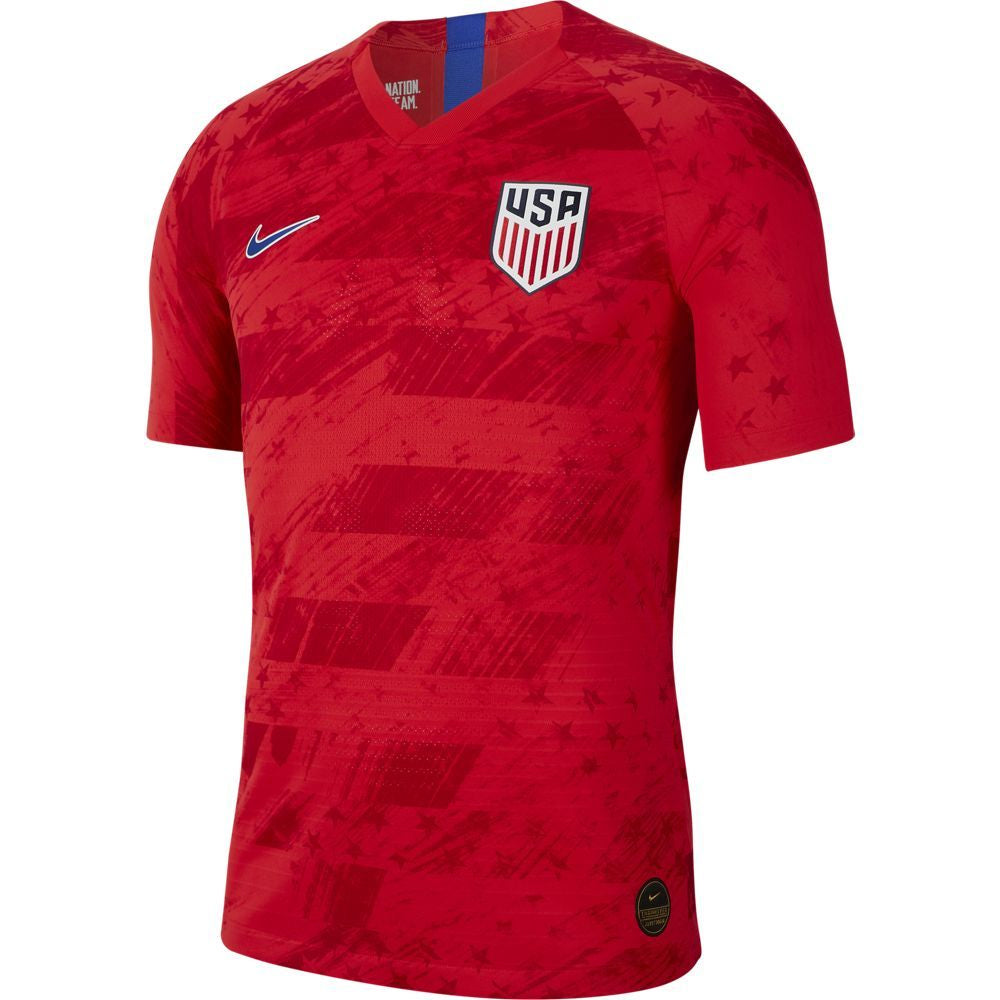 Nike Men's USA 19/20 Authentic Away Jersey Speed Red/Bright Blue、mySite、noshort