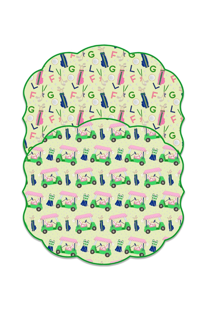 Preppy Golf Double-Sided Paper Placements (Set of 12)、mySite、hinf8tx79