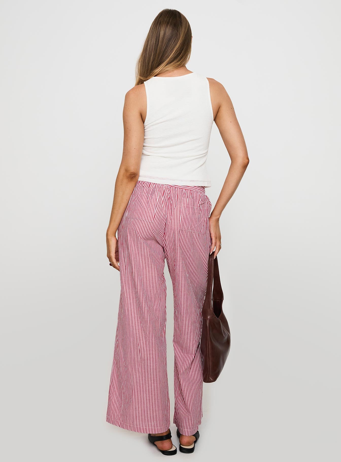 Holiday Tie Front Pants Red/White Stripe、mySite、solidvoid