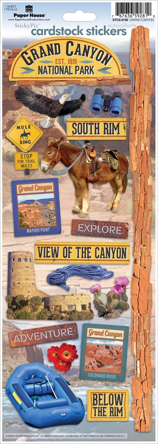  Scrapbook Stickers - Grand Canyon、mySite、ghnorth
