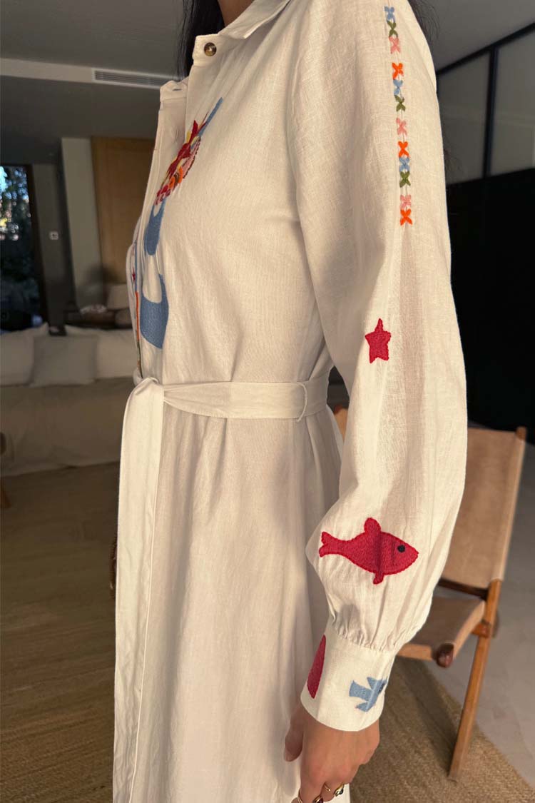 Cream Enchanted Shirt Dress、mySite、solidvoid