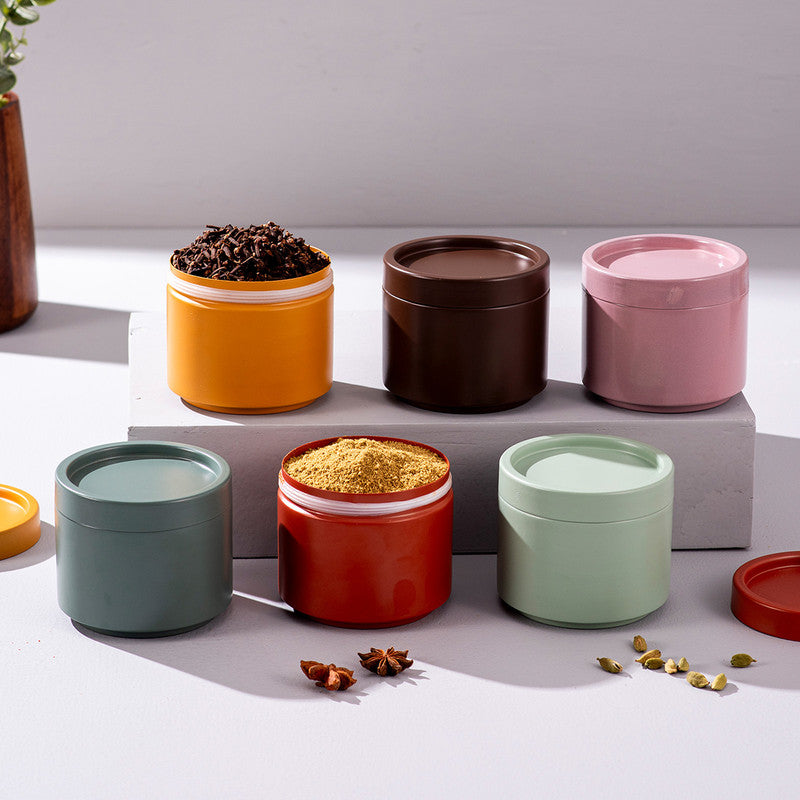 Stainless Steel Spice Jar Set | Multicolour | Set of 6、mySite、camillekostekn