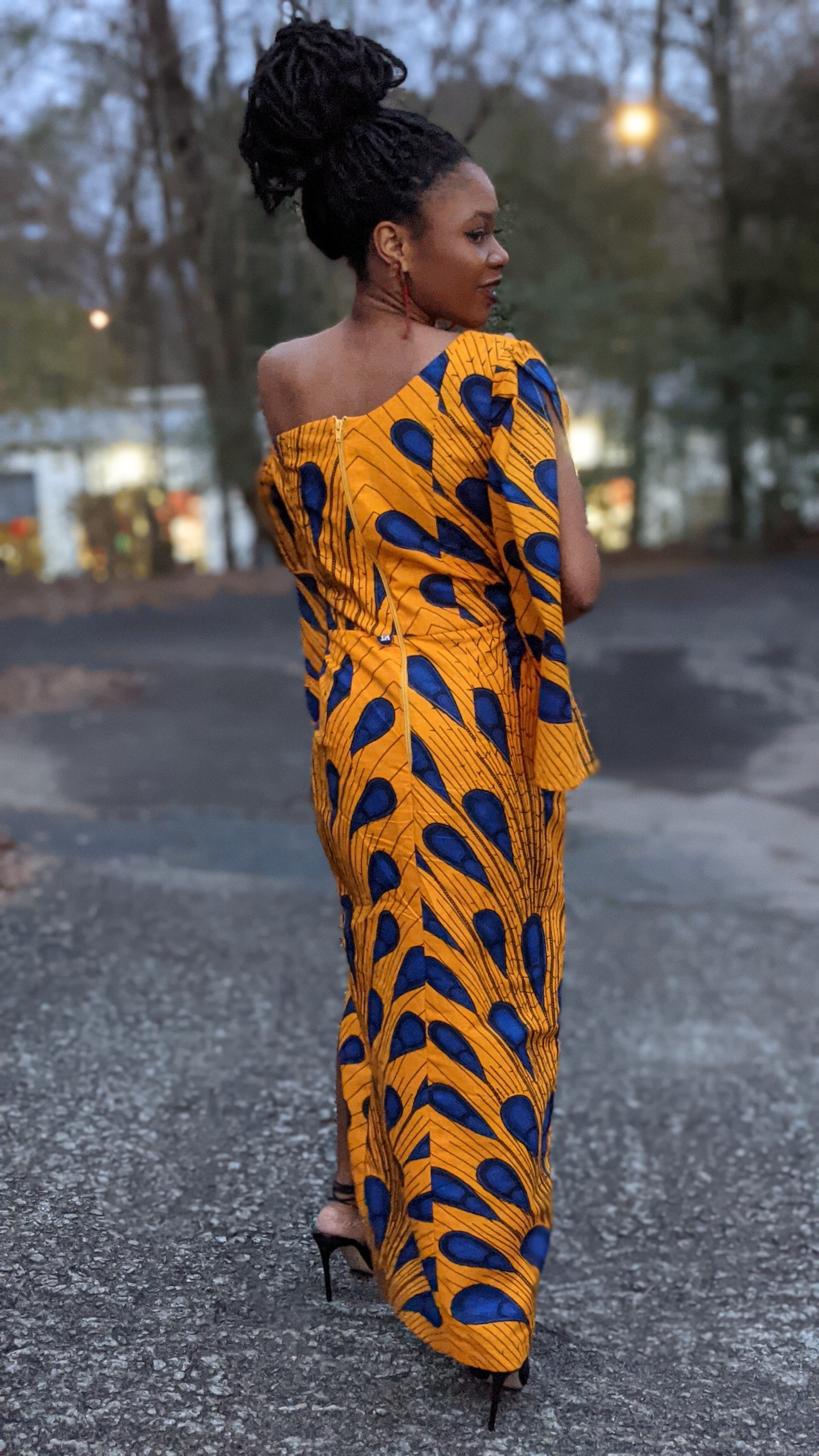 Iyabo Dupsies African Cape Dress-DP3816D7、mySite、solidvoid