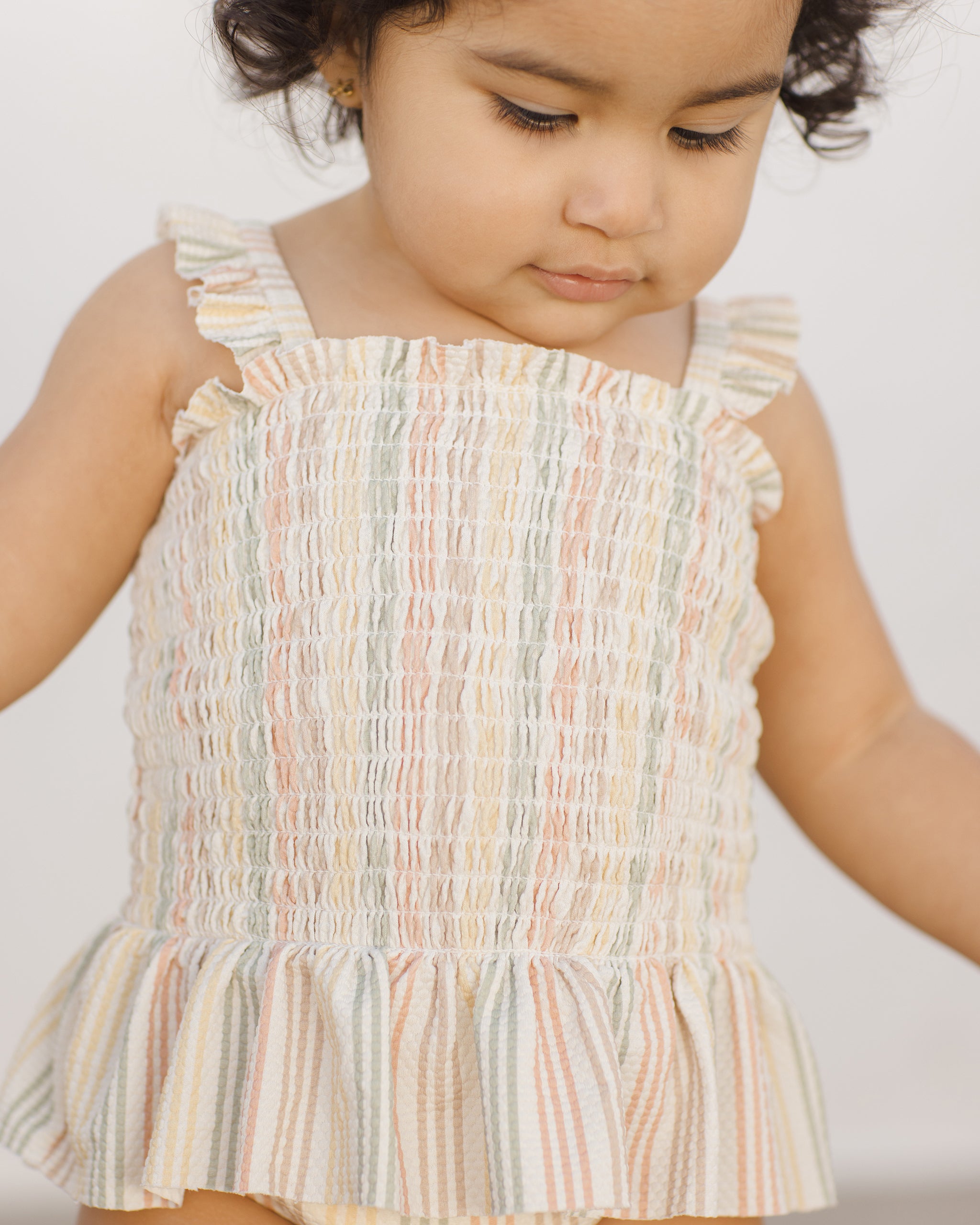  Smocked One-Piece Swimsuit || Multi Stripe、mySite、layawaytickets