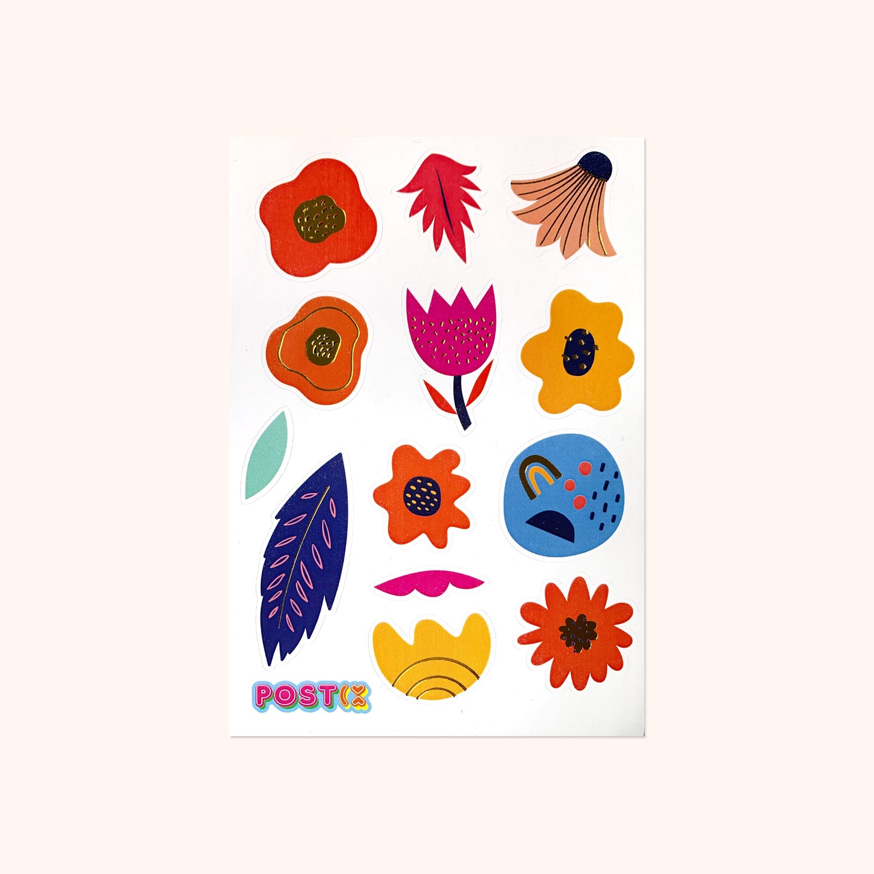  Kintsugi Flowers Gold Foil Sticker Sheet、mySite、ghnorth