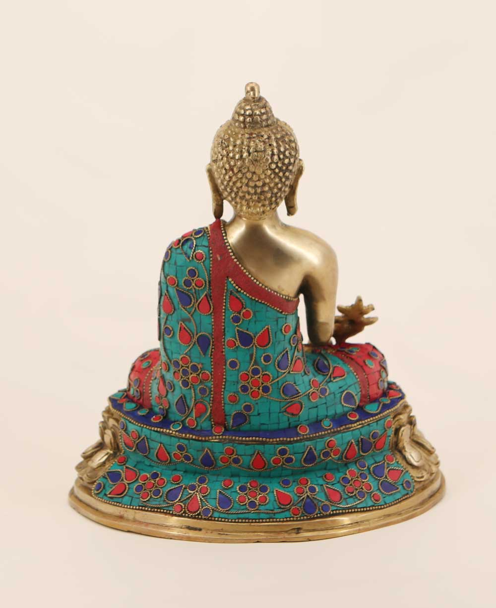 Mosaic Design Brass Medicine Buddha Statue、mySite、topwebapps