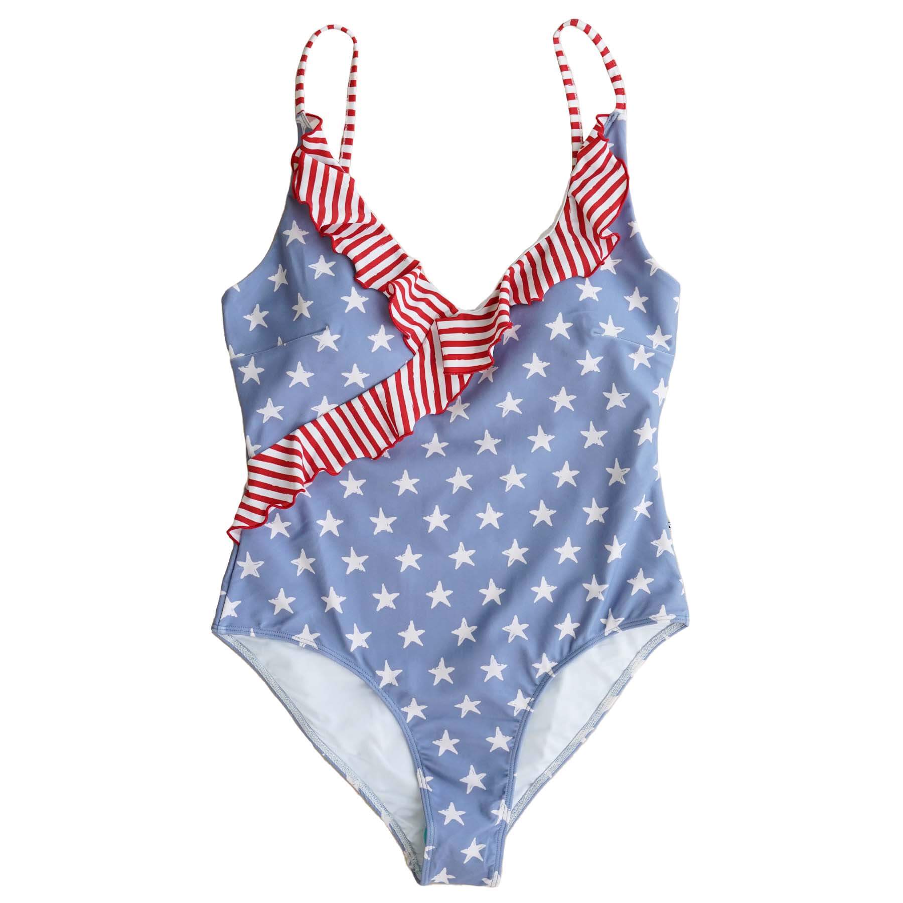  Women's Ruffled One-Piece Swimsuit | All American、mySite、layawaytickets