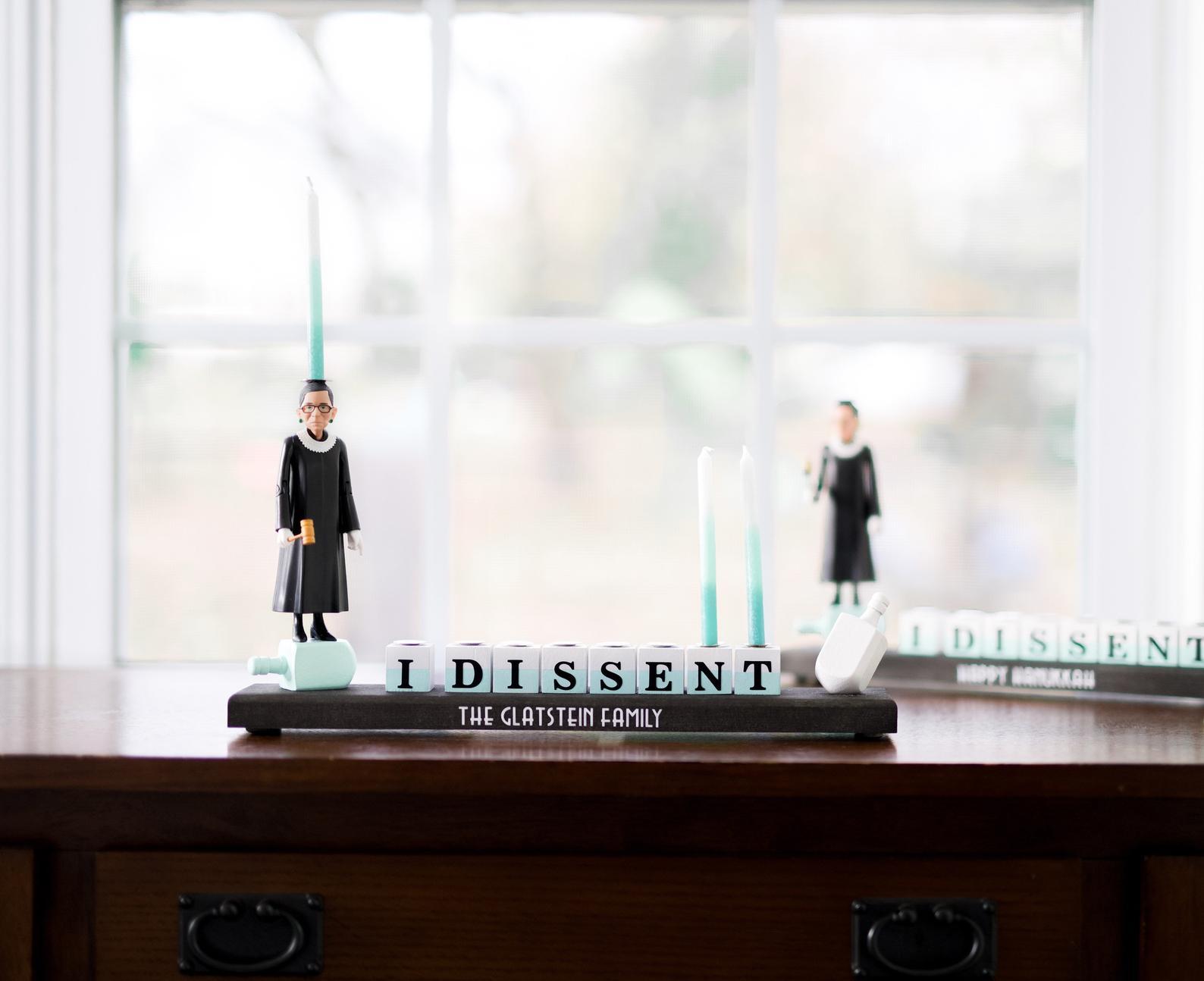 RBG I Dissent Ruth Bader Ginsburg Menorah - Candle or Oil、mySite、topwebapps