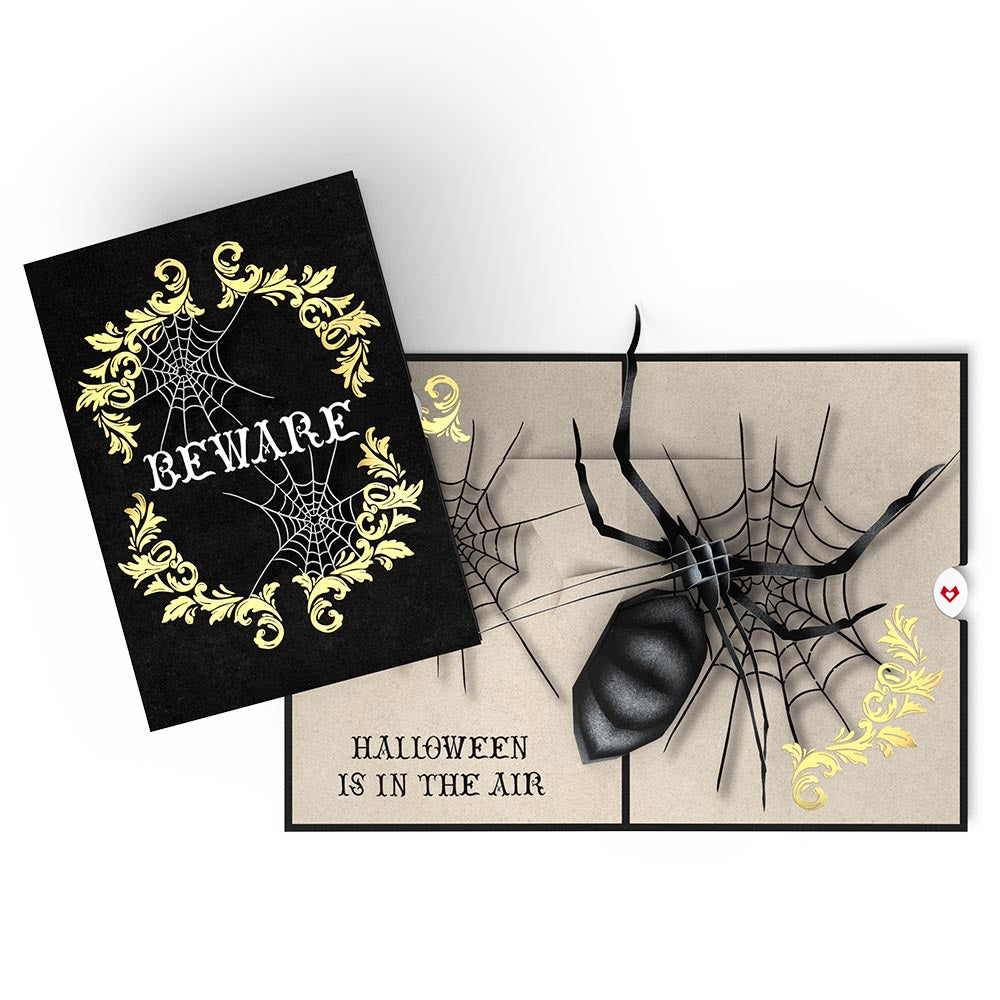 Beware Halloween Spider Pop-Up Card、mySite、solidvoid