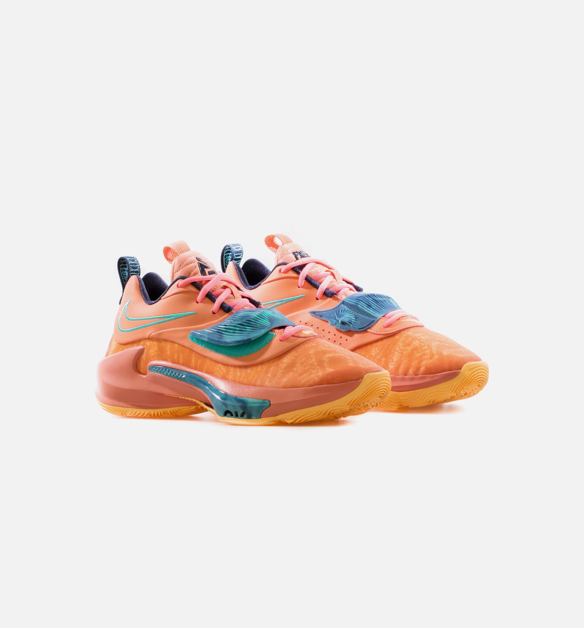 Zoom Freak 3 Mens Basketball Shoe - Crimson Bliss/Dynamic Turquoise/Melon Tint/Thunder Blue - Free Shipping、mySite、dreamappss