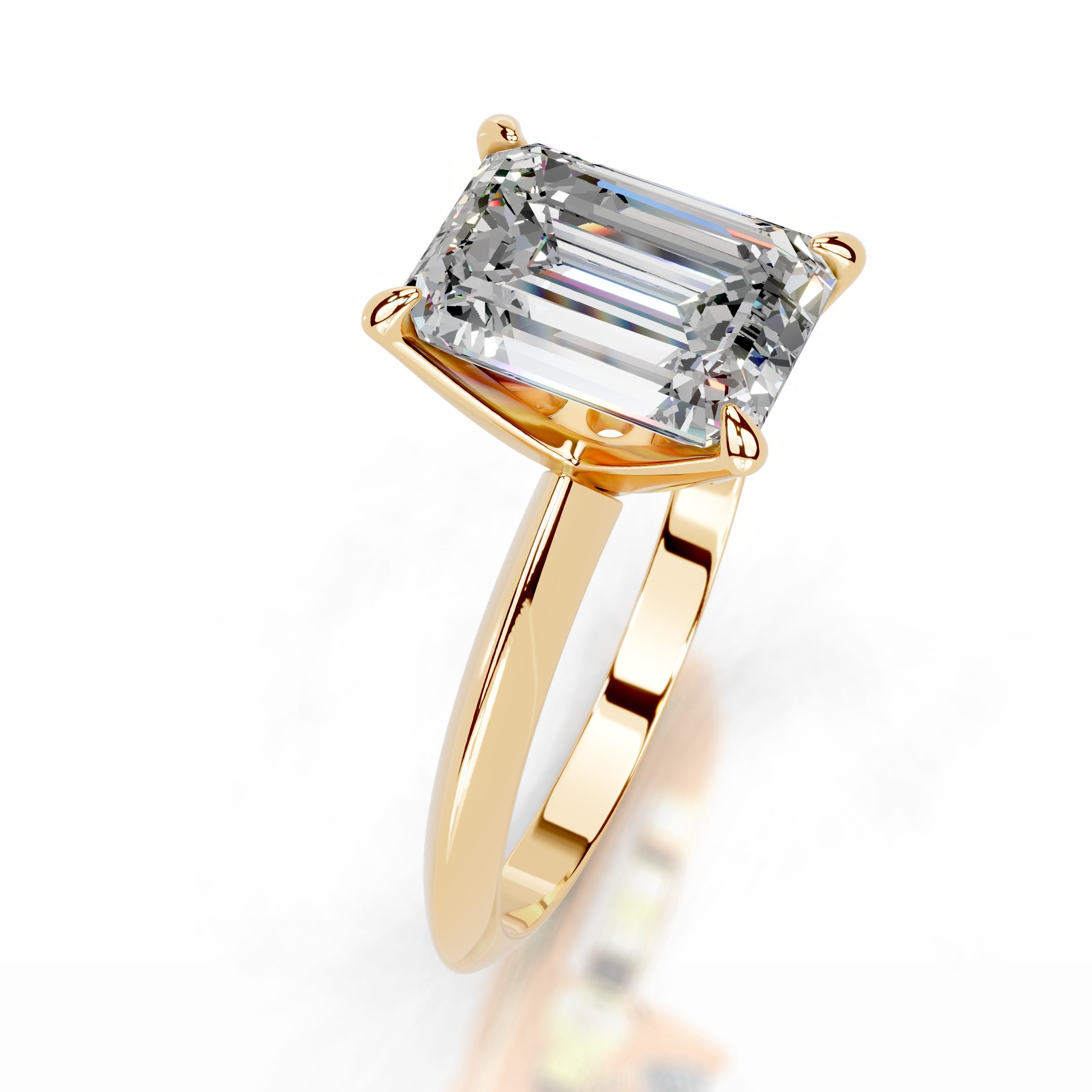 Evie Moissanite Ring - 18K Yellow Gold、mySite、hinf8tx79
