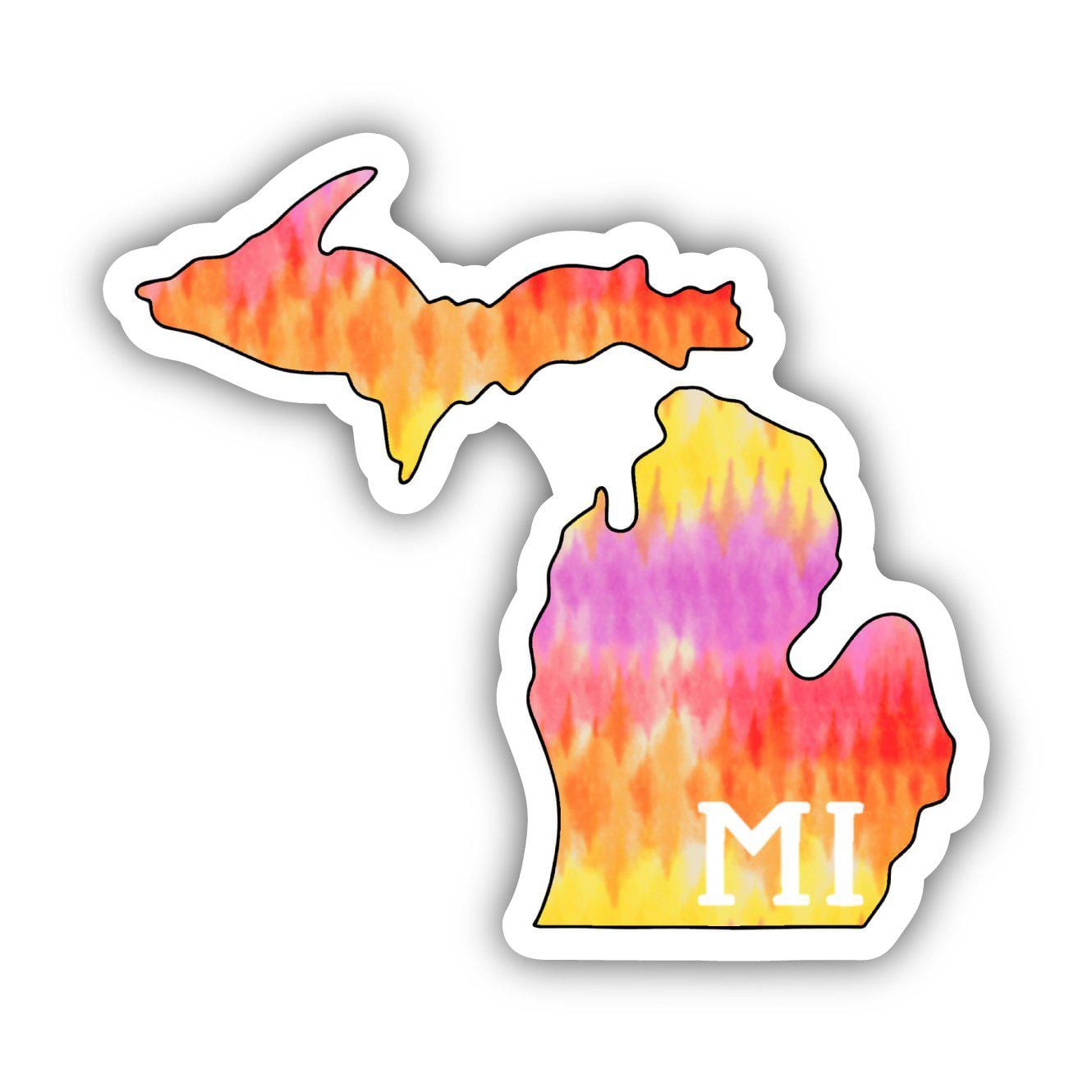  Michigan Tie Dye Stripes Sticker、mySite、elrpsem3k