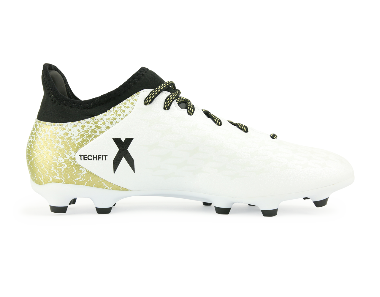 adidas Men's X 16.3 FG/AG White/Core Black/Gold Metalic、mySite、noshort