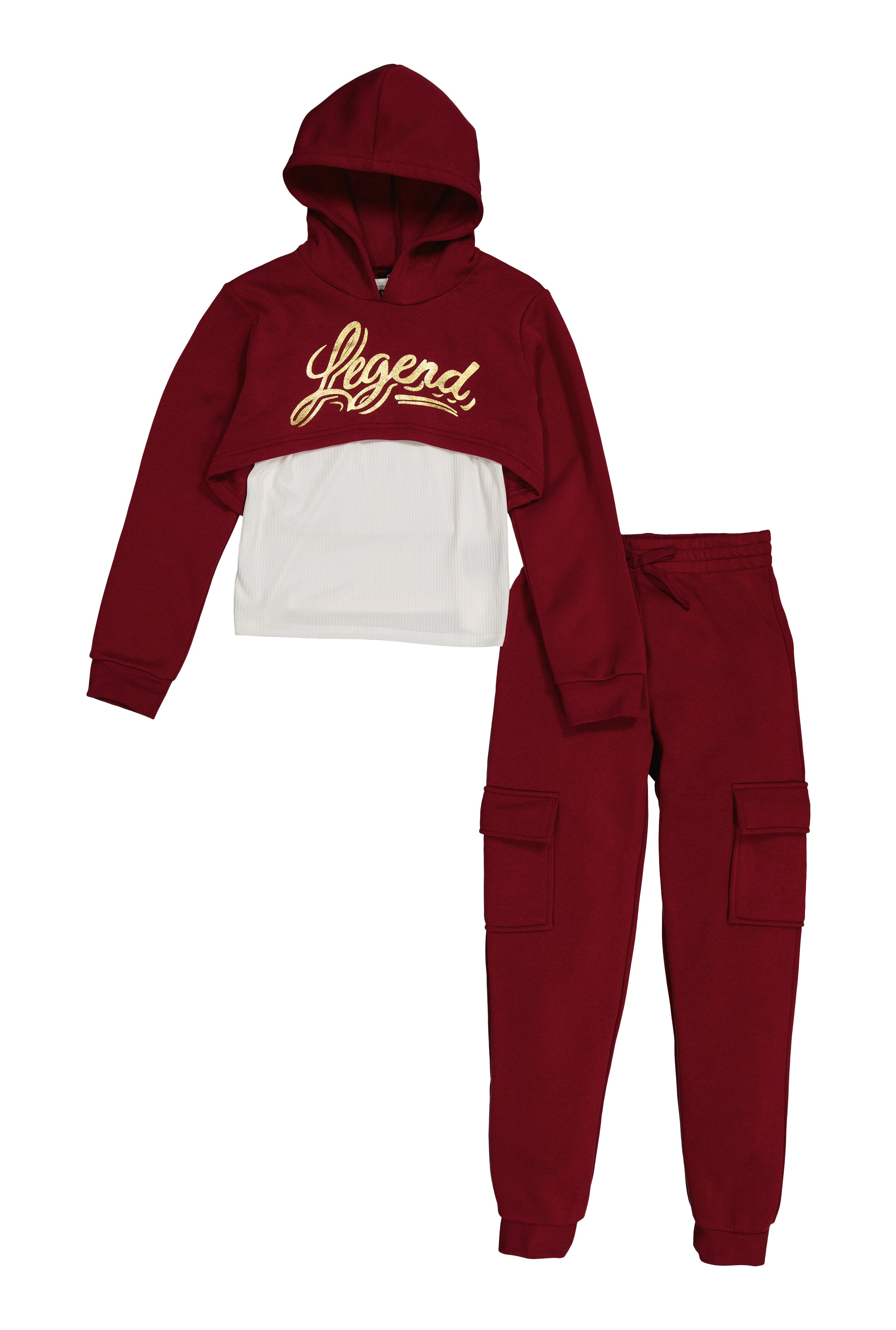 Girls Legend Hoodie with Tank Top and Joggers、mySite、camillekostekn