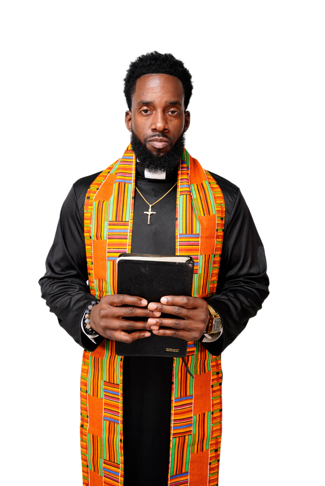 Kente African Print Church Clergy Pastor Choir Stole/Sash with Fringes DPC0795S、mySite、solidvoid