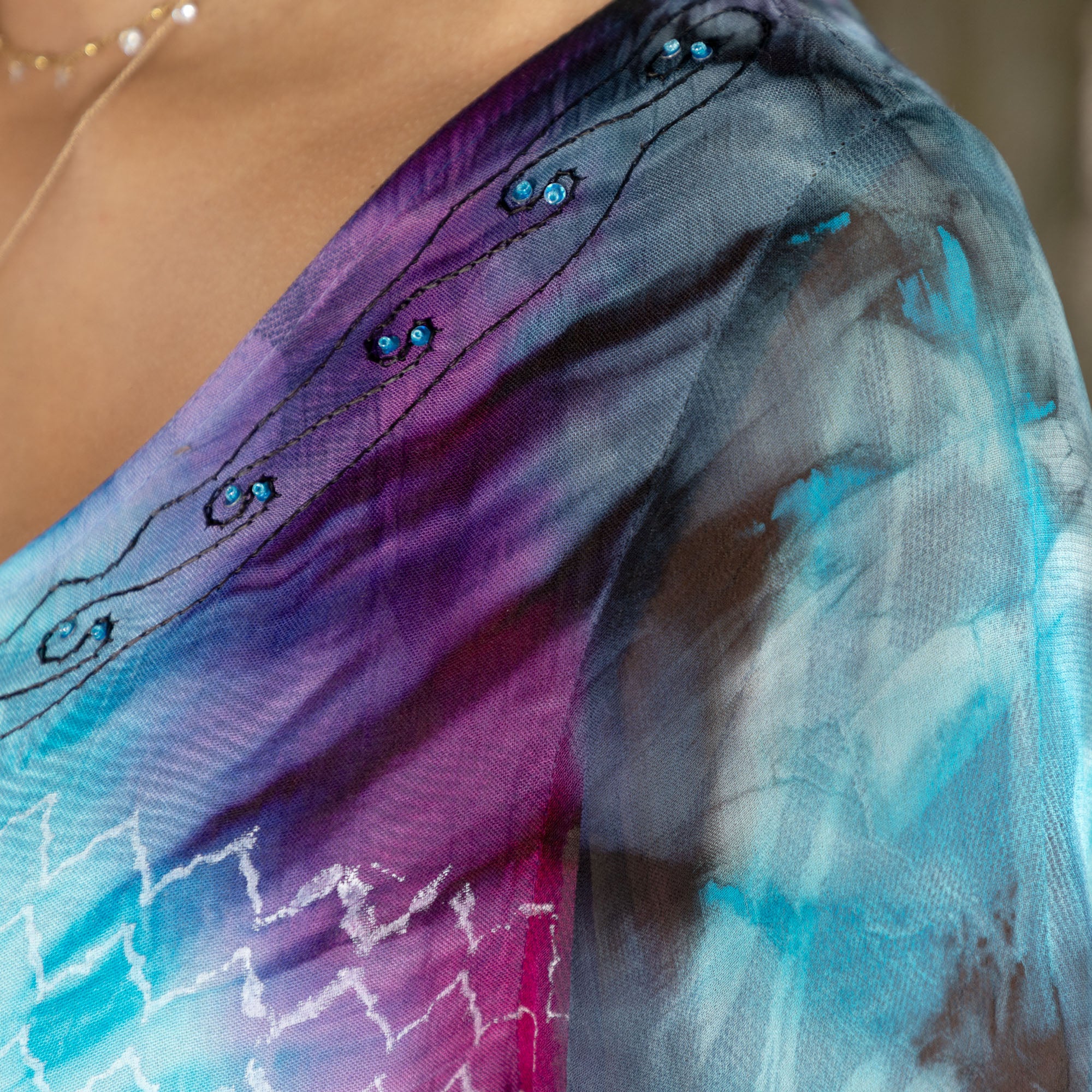 Swirls in the Sky Short Sleeve Tunic、mySite、camillekostekn