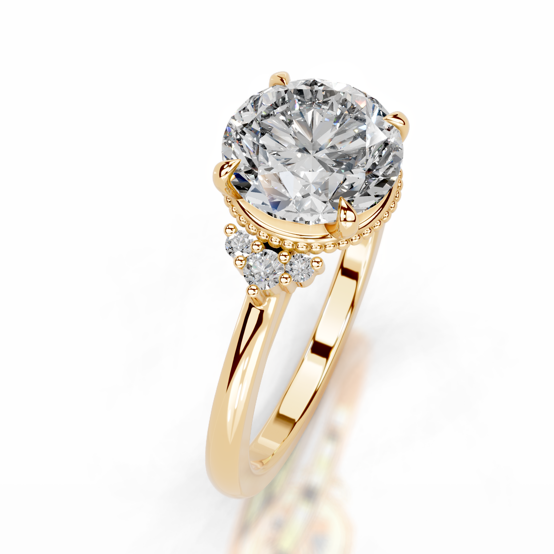 Natasha Diamond Engagement Ring (2.10 Carat) -18K Yellow Gold、mySite、hinf8tx79