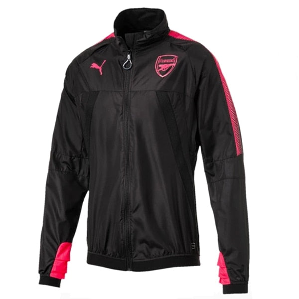 PUMA Men's Arsenal FC 17/18 Jacket Vent Thermo-R Black/Bright Plasma、mySite、noshort