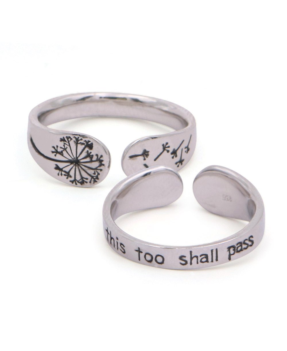 This Too Shall Pass Sterling Silver Mantra Ring、mySite、topwebapps