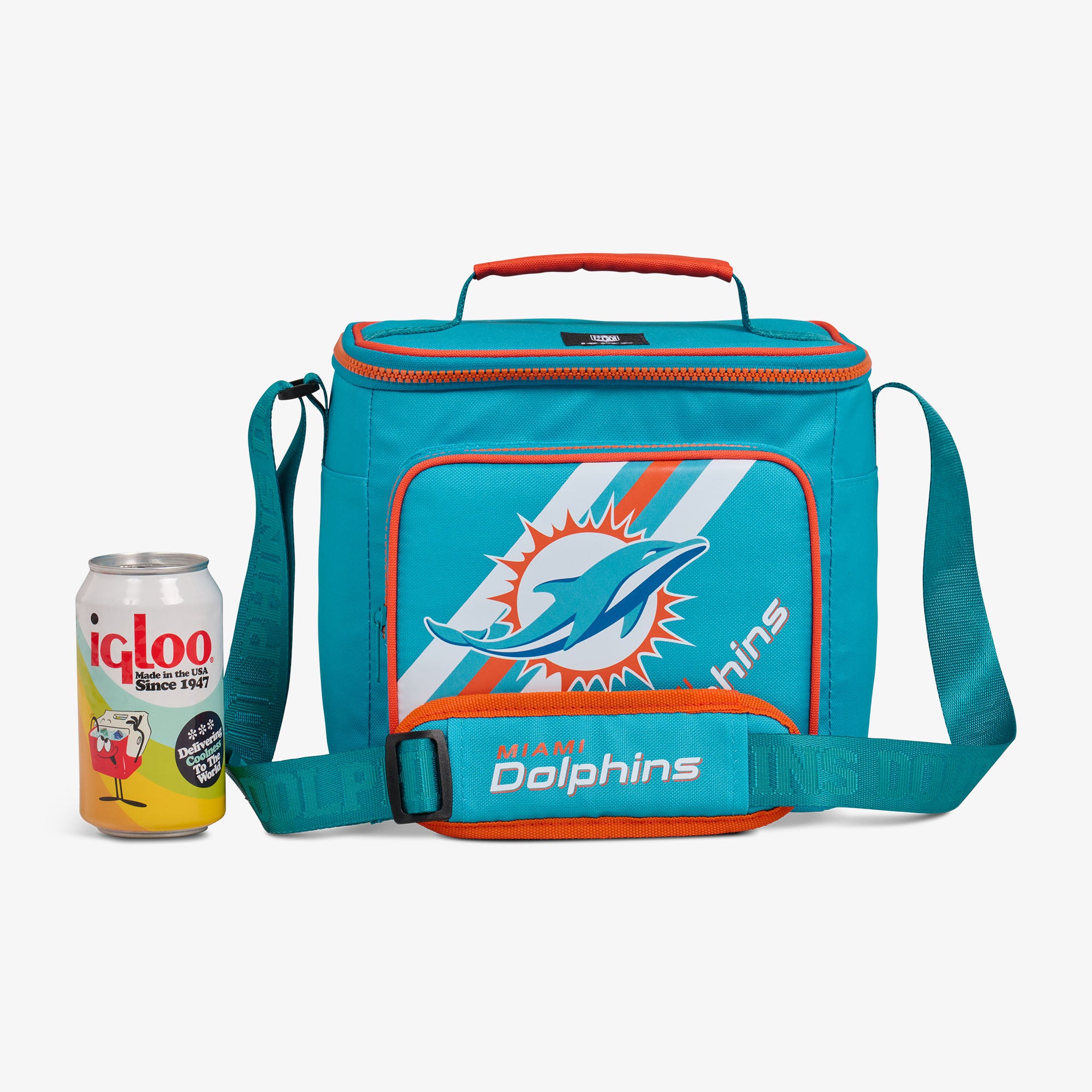 Miami Dolphins Square Lunch Cooler Bag、mySite、noshort