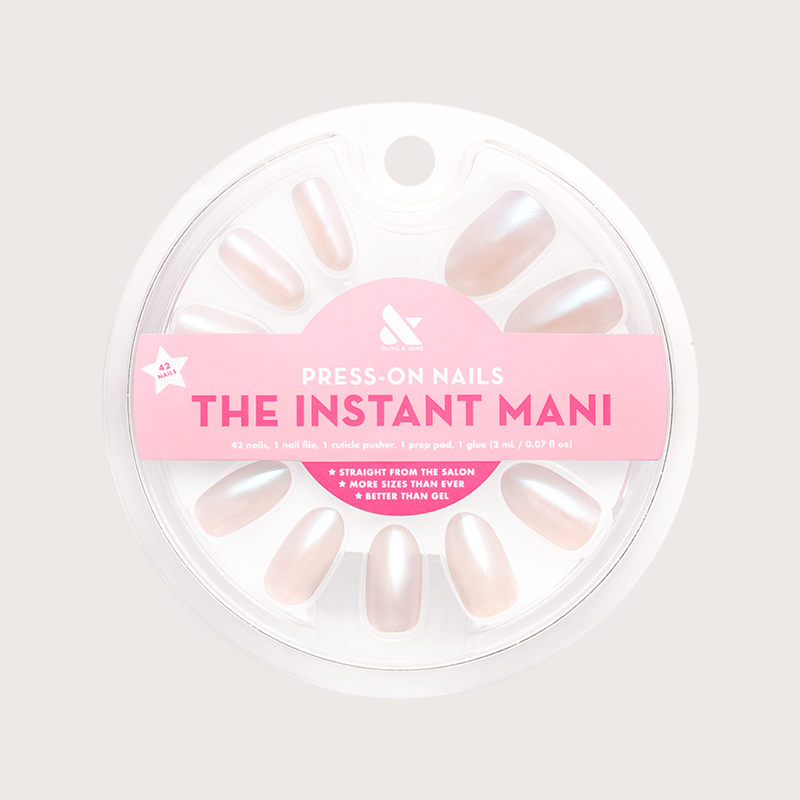 Girl With The Pearl Nail Polish - Press On | Medium | Almond、mySite、solidvoid